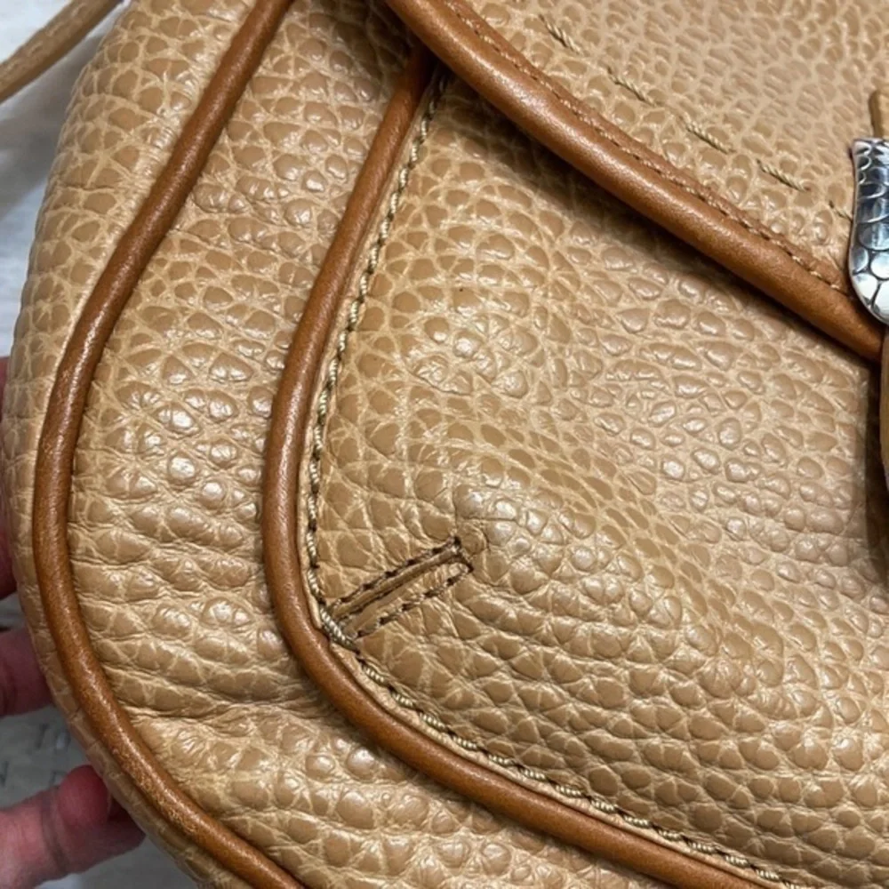 Brighton leather two way brown tan bag